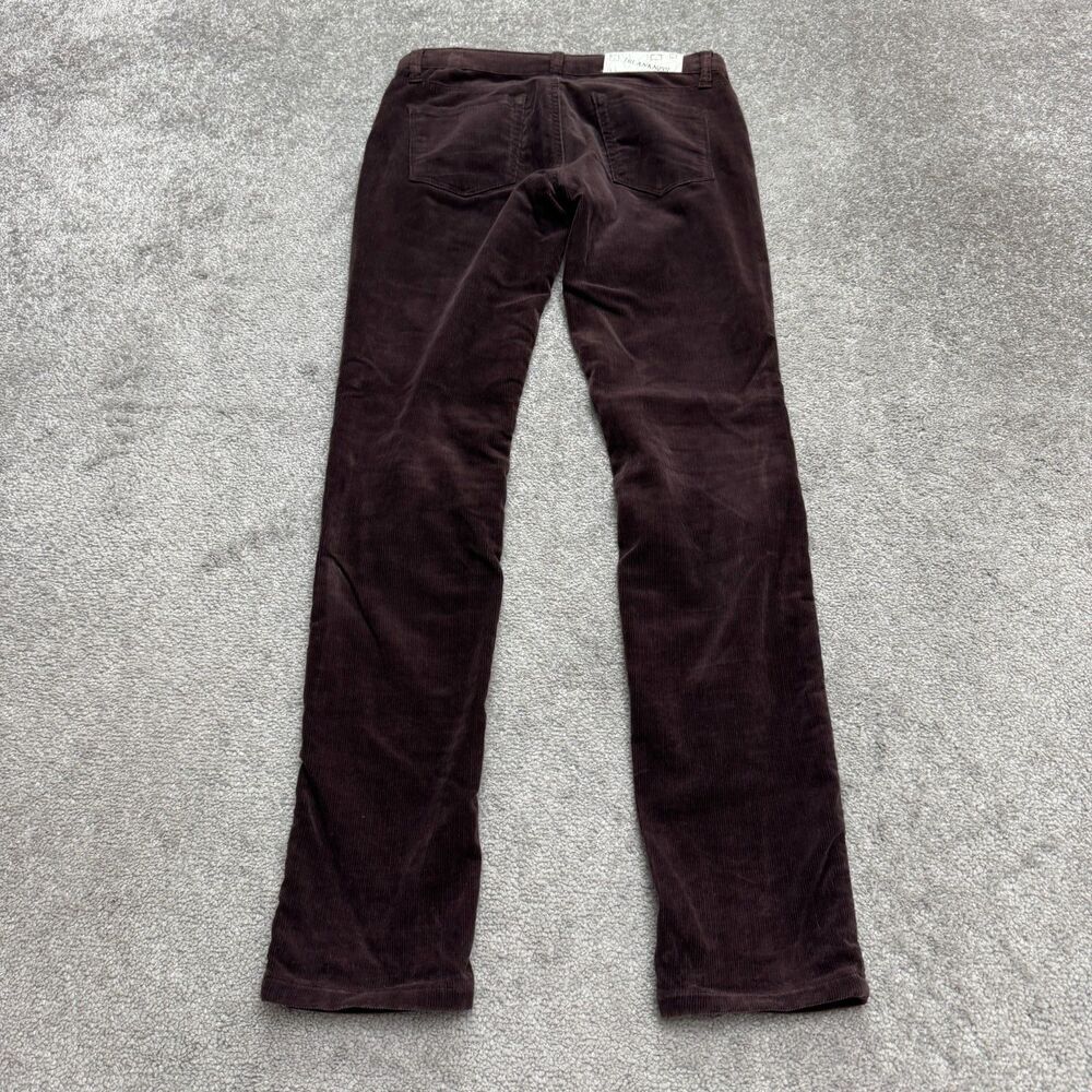 BlankNYC Mid Rise Slim Fit Corduroy Pants Womens 28 Dark Brown 5-Pocket Stretch - Picture 2 of 16